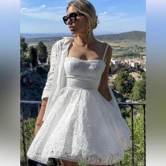 Zara white mini dress - Picture 3 of 4